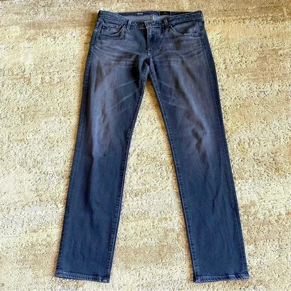 Ag Adriano Goldschmied The Stilt Cigarette Leg Gray Slim Straight Leg Jeans: 29R - Picture 1 of 11